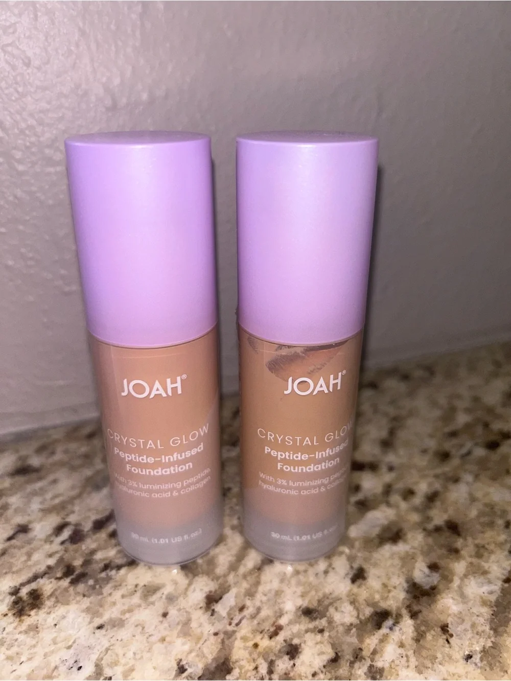J.O.A. Crystal Glow Peptide-Infused Foundation (2 Pack) Light to Medium Shades